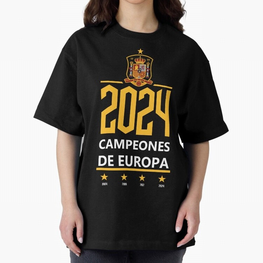 Campeonato Europa 2024 Oversized T-Shirt Celebrate Football Heritage in FIFA World Cup 2026 USA Canada Mexico Highlighting Neymar, Spain Energy, Classic Soccer Heritage, Championship Pressure, Fan Loyalty and International Pride; Perfect for