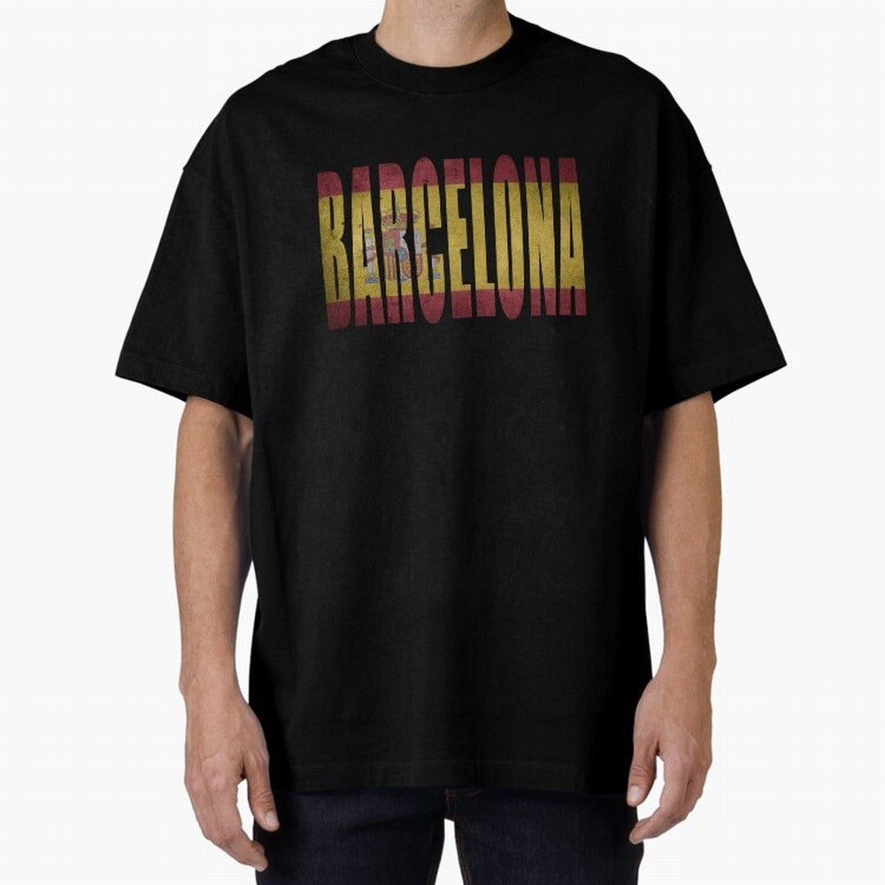 Barcelona city Oversized T-Shirt Relive FIFA World Cup 2026 USA Canada Mexico for Fans of Messi and Germany, Bringing Fan Favorite Moments, National Team Passion, Big Match Drama and Soccer History; Perfect for People Who Love Argentina, Brazil,