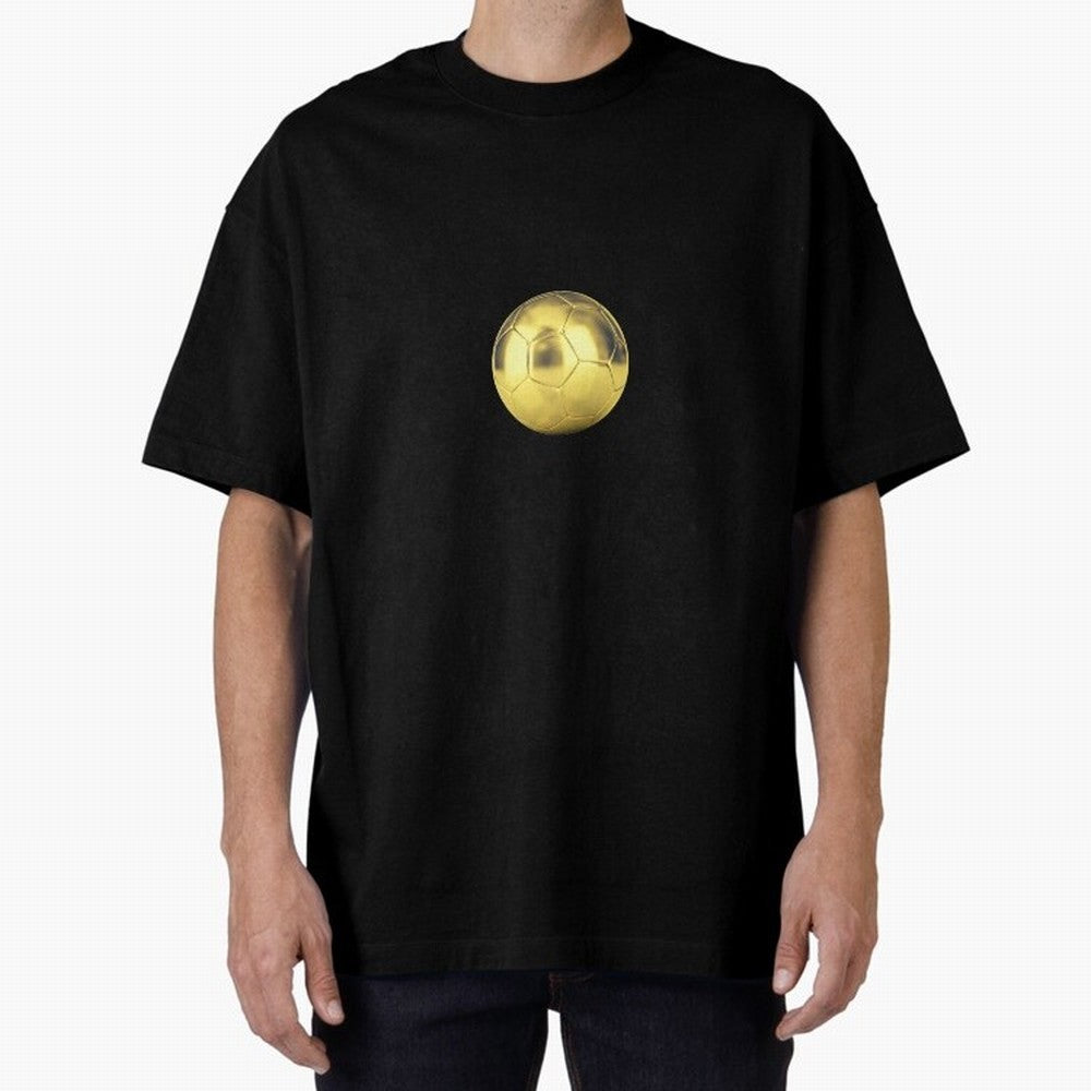 Gold Football | Golden Football Good Quality Oversized T-Shirt Embrace FIFA World Cup 2026 Group Stage Capturing Haaland and Mbappe, Netherlands Energy, Football History, Final Match Energy, Crowd Noise and Once in a Lifetime Moments; Perfect for