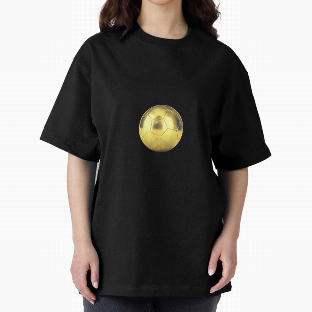 Gold Football | Golden Football Good Quality Oversized T-Shirt Embrace FIFA World Cup 2026 Group Stage Capturing Haaland and Mbappe, Netherlands Energy, Football History, Final Match Energy, Crowd Noise and Once in a Lifetime Moments; Perfect for