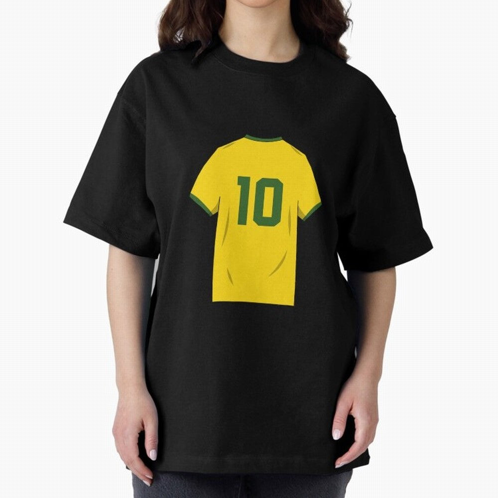 Pele Classic World Cup Jersey Oversized T-Shirt Enjoy the Biggest Football Party of FIFA World Cup 2026 USA Canada Mexico for Fans of Haaland and Mbappe and Brazil, Bringing Fan Favorite Moments, National Team Passion, Big Match Drama and Soccer