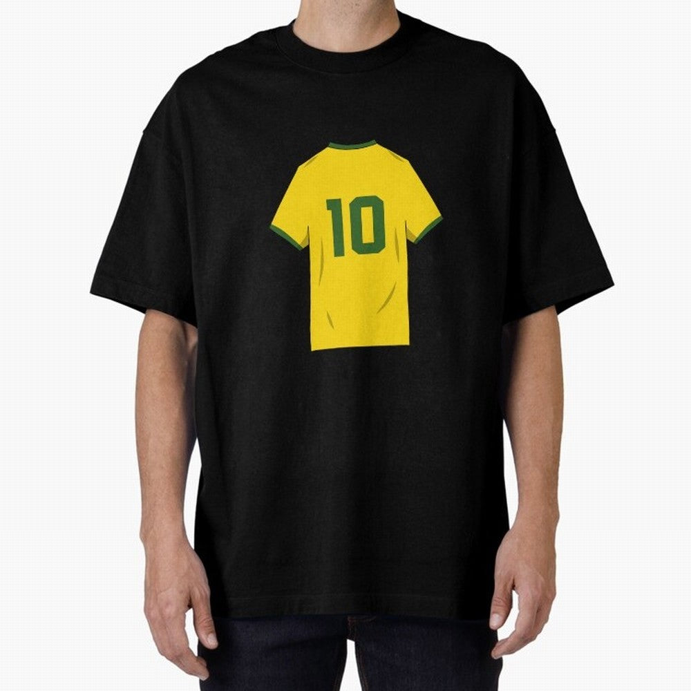 Pele Classic World Cup Jersey Oversized T-Shirt Enjoy the Biggest Football Party of FIFA World Cup 2026 USA Canada Mexico for Fans of Haaland and Mbappe and Brazil, Bringing Fan Favorite Moments, National Team Passion, Big Match Drama and Soccer