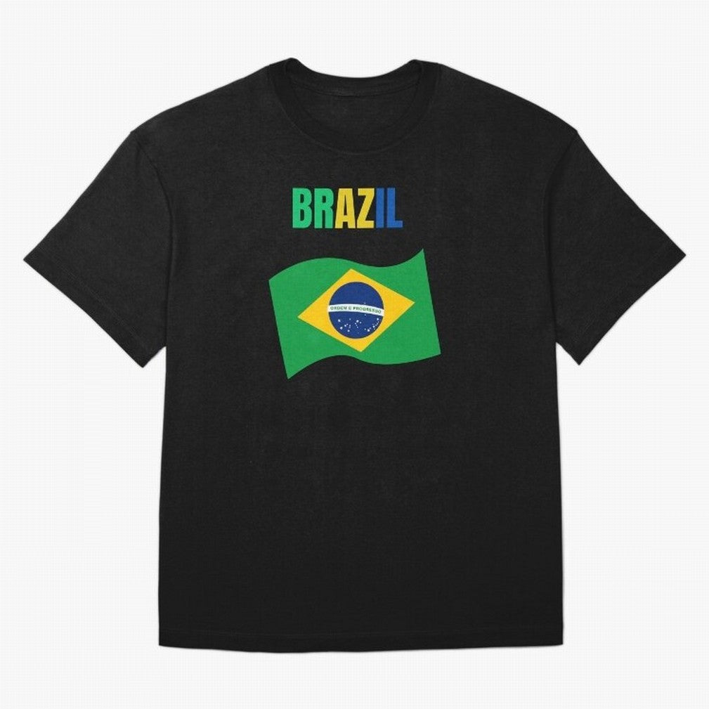 I love Brazil Oversized T-Shirt Mark FIFA World Cup 2026 Spirit, Celebrating England, France and Netherlands, Messi, CR7 and Mbappe, Goal Celebration Energy, Supporter Heritage, Football Icons and Worldwide Tournament Joy; Perfect for Supporters