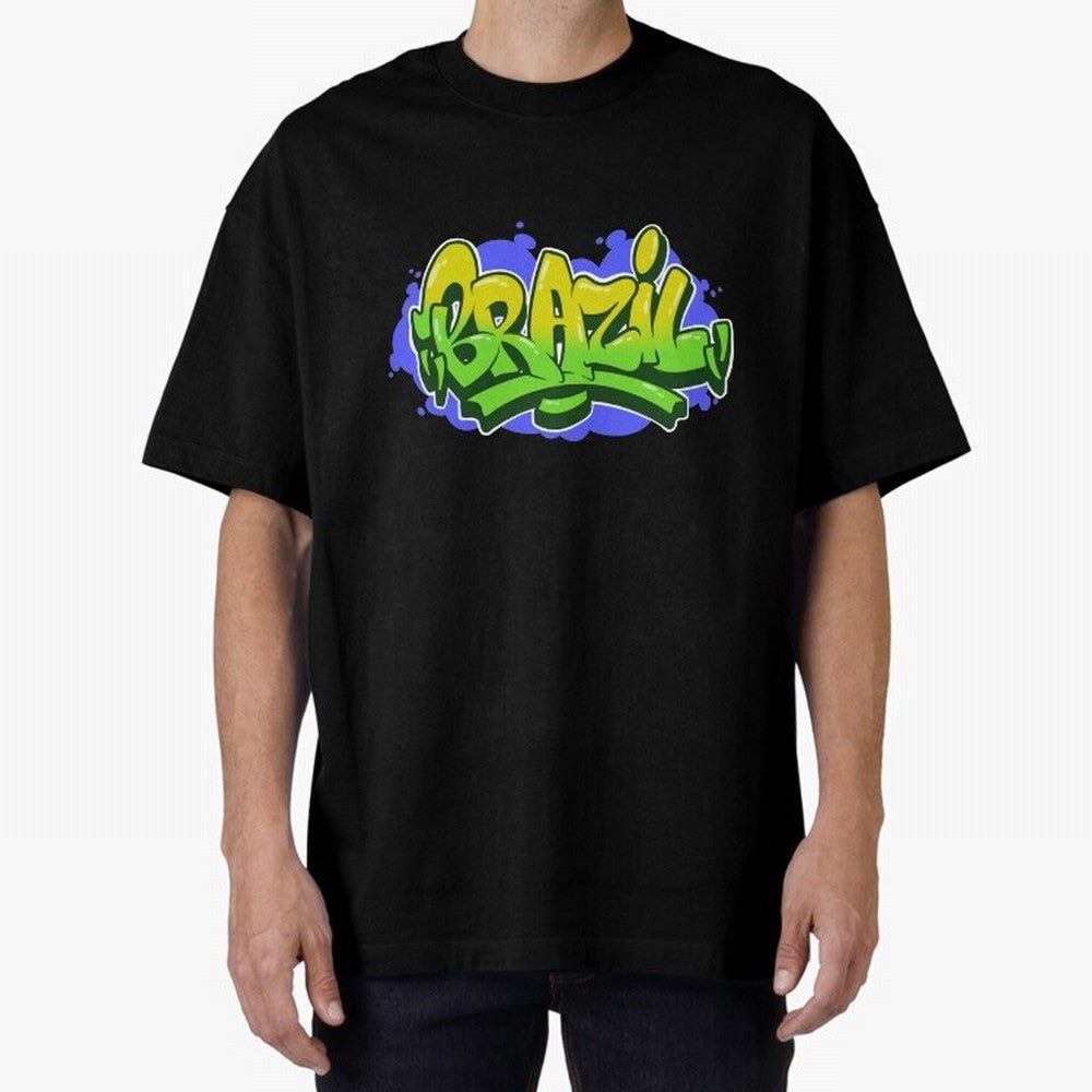 Brazil Graffiti Classic T-Shirt Represent Football Lovers during FIFA World Cup 2026 USA Canada Mexico Spirit, Inspired by Portugal, CR7, Classic Soccer Heritage, Championship Pressure, Fan Loyalty and International Pride; Built for Supporters