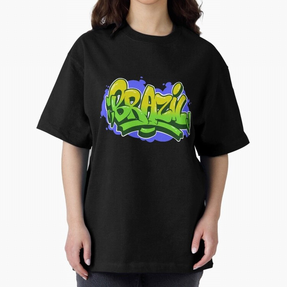 Brazil Graffiti Classic T-Shirt Represent Football Lovers during FIFA World Cup 2026 USA Canada Mexico Spirit, Inspired by Portugal, CR7, Classic Soccer Heritage, Championship Pressure, Fan Loyalty and International Pride; Built for Supporters
