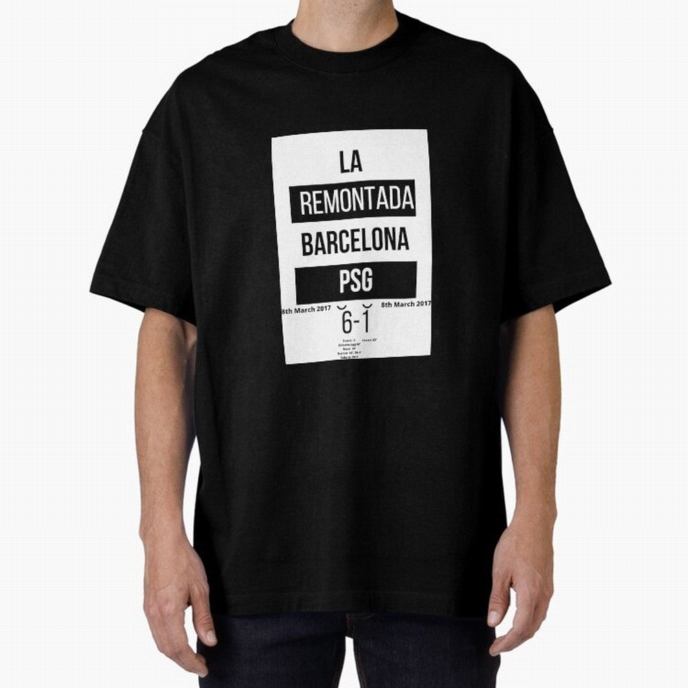 La Remontada Oversized T-Shirt Show Fan Pride Across the FIFA World Cup 2026 Journey through Cristiano Ronaldo Highlights, Spain Pride, Retro Football Energy, Iconic Rivalries, Trophy Chase Drama and Stadium Atmosphere; Built for Supporters Chasing