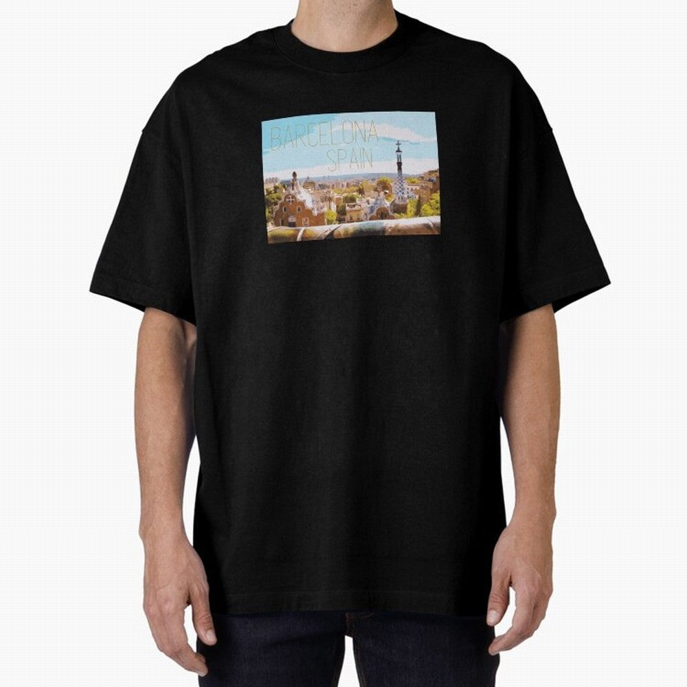 Barcelona Print Oversized T-Shirt Celebrate Fan Culture around FIFA World Cup 2026 Group Stage Connected to Haaland and Mbappe, Brazil, Portugal and Argentina Energy, Stadium Memories, Football Loyalty, International Chants and Championship