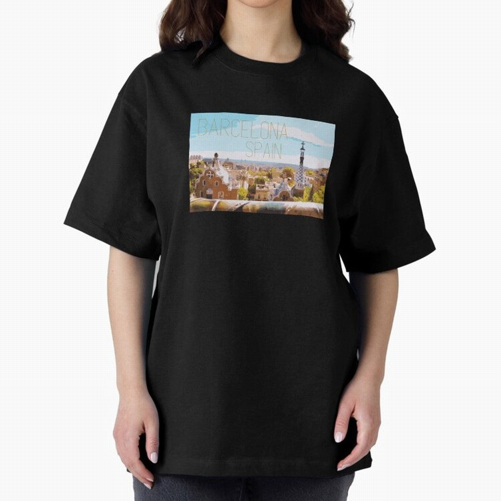 Barcelona Print Oversized T-Shirt Celebrate Fan Culture around FIFA World Cup 2026 Group Stage Connected to Haaland and Mbappe, Brazil, Portugal and Argentina Energy, Stadium Memories, Football Loyalty, International Chants and Championship