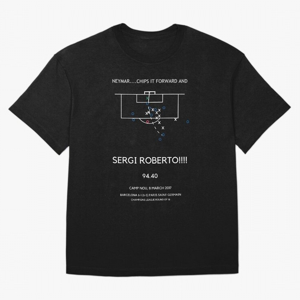 Sergi Roberto Winning Goal vs PSG (La Remontada) Classic T-Shirt Upgrade Match Day Hype around FIFA World Cup 2026 Group Stage, Haaland, England, Retro Football Energy, Iconic Rivalries, Trophy Chase Drama and Stadium Atmosphere; Built for