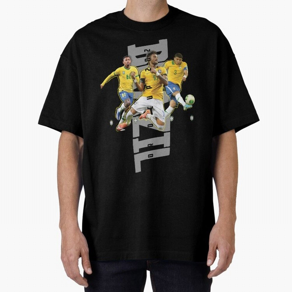 Brazil World cup 2022 Oversized T-Shirt Carry FIFA World Cup 2026 Group Stage Highlighting Cristiano Ronaldo, Haaland and CR7, England, France and Netherlands Energy, Retro Football Energy, Iconic Rivalries, Trophy Chase Drama and Stadium