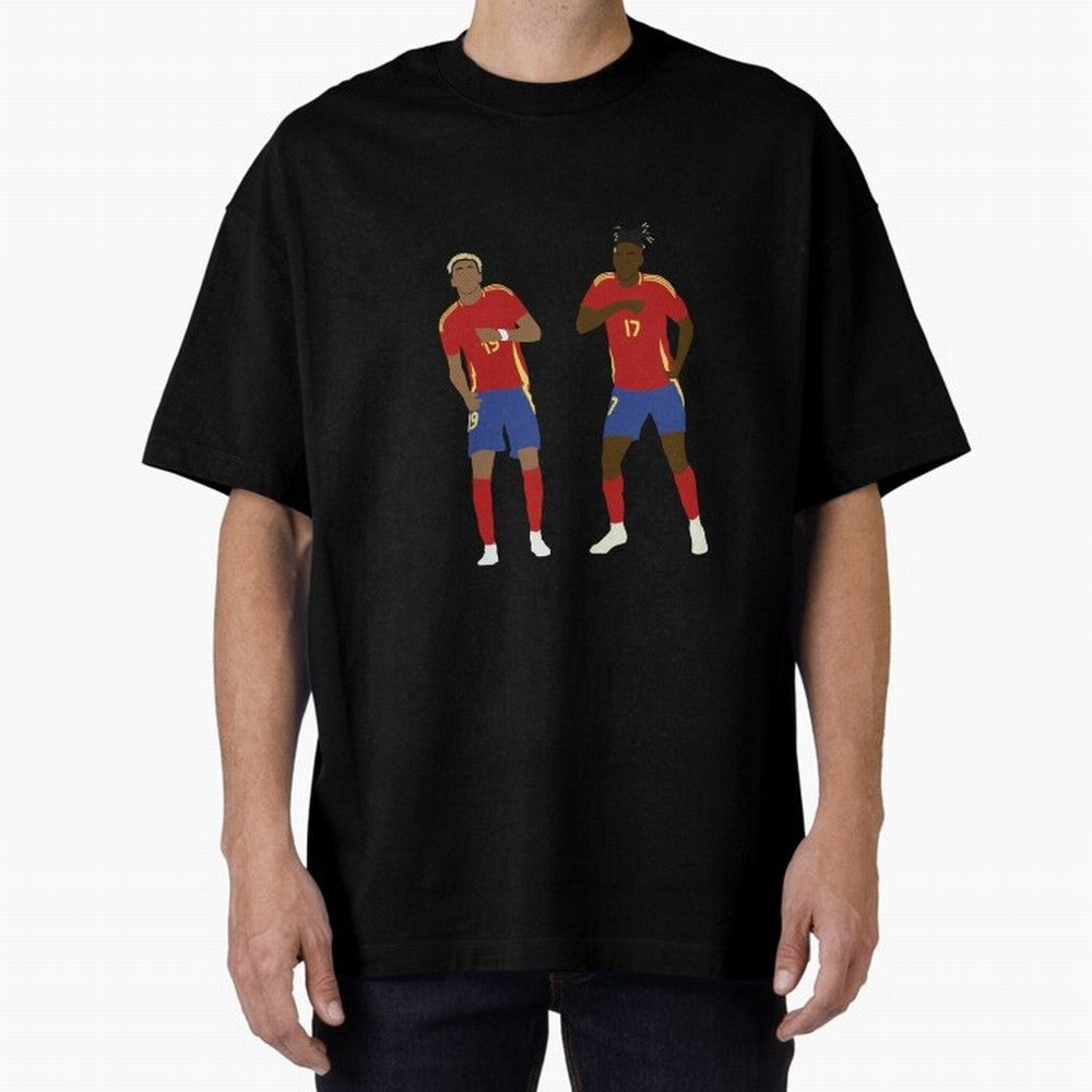 Yamal and Williams Dance Duo Oversized T-Shirt Feel the Heartbeat of Global Football Passion for FIFA World Cup 2026, Driven by CR7 and Messi, Netherlands, Global Supporter Spirit, Legendary Goals, National Colors and Tournament Celebration;