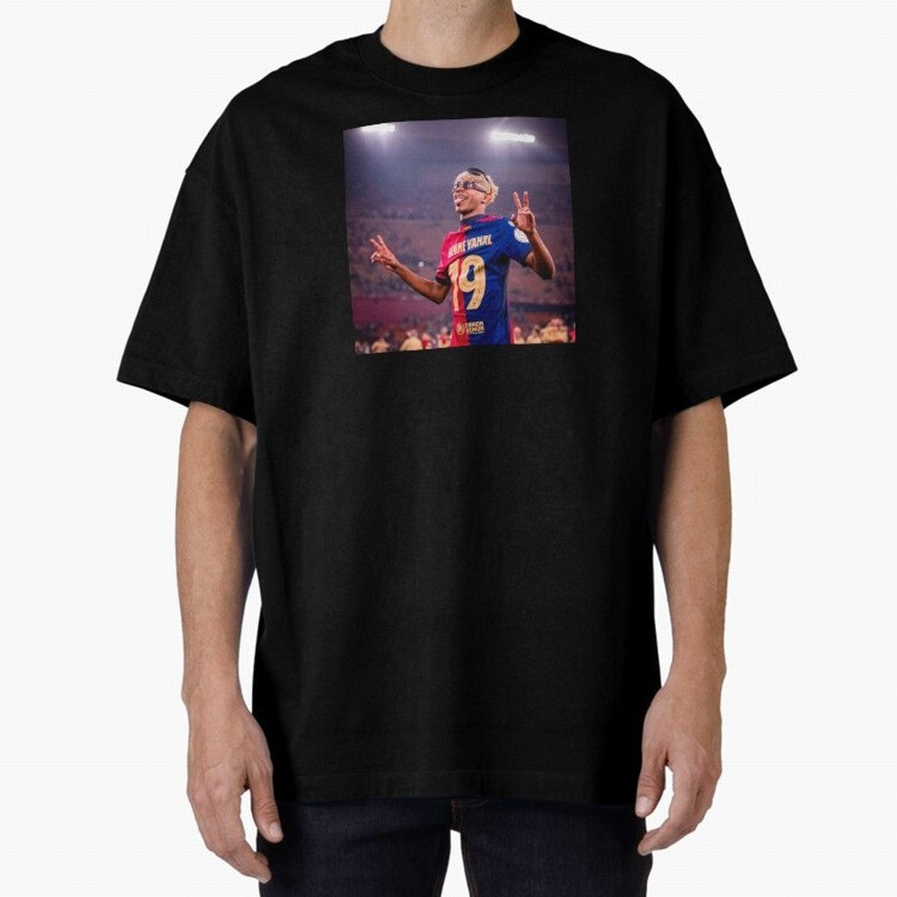 Lamine Yamal Oversized T-Shirt Follow the Final Road of FIFA World Cup 2026 USA Canada Mexico Centered on Messi, Neymar and Mbappe, Brazil, Portugal and Argentina Energy, Retro Football Energy, Iconic Rivalries, Trophy Chase Drama and Stadium