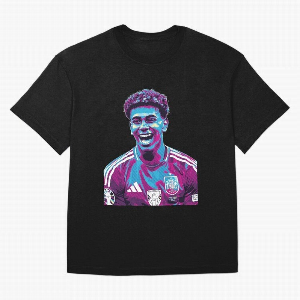 lamine yamal laugh Classic T-Shirt Celebrate Golden Goal Energy in Match Day Hype around FIFA World Cup 2026, Haaland, Brazil, Portugal and Argentina, Goal Celebration Energy, Supporter Heritage, Football Icons and Worldwide Tournament Joy; Ideal