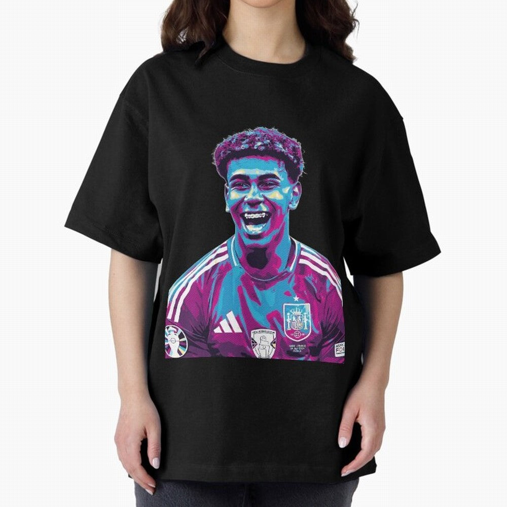lamine yamal laugh Classic T-Shirt Celebrate Golden Goal Energy in Match Day Hype around FIFA World Cup 2026, Haaland, Brazil, Portugal and Argentina, Goal Celebration Energy, Supporter Heritage, Football Icons and Worldwide Tournament Joy; Ideal