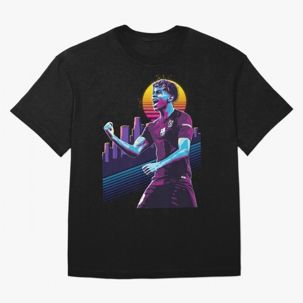Lamine Yamal celebration 3 Oversized T-Shirt Step into Match Day Hype around FIFA World Cup 2026 USA Canada Mexico, Messi, CR7 and Mbappe, Argentina, Champion Mindset, Group Stage Buzz, Knockout Tension and Passionate Fan Culture; Ideal for