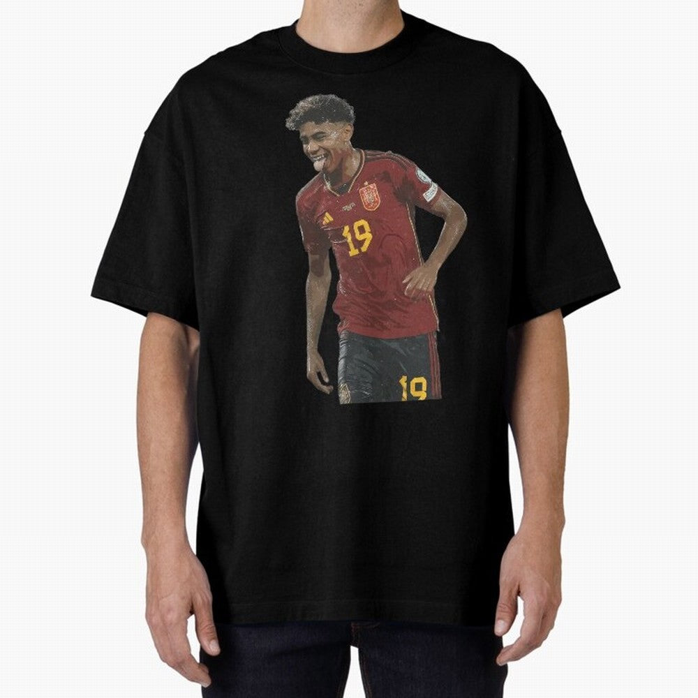 Lamine Yamal Oversized T-Shirt Make Memories around FIFA World Cup 2026 USA Canada Mexico Spirit, Celebrating England, Messi, Neymar and Mbappe, Football Passion, Legendary Performances, Festival Vibes and Supporter Community; Ideal for Football