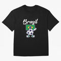 BRAZIL - Dabbing Football Soccer Ball - BRAZIL Classic T-Shirt Support Your Favorite Stars during FIFA World Cup 2026 Group Stage for Fans of CR7 and Portugal, Spain and Germany, Bringing Supporter Pride, Iconic Celebrations, Legendary Names and