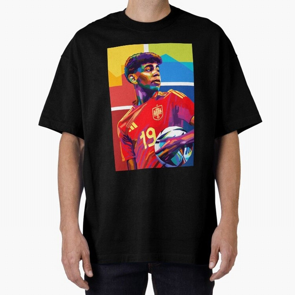 Lamine Yamal Football Wpap Art Classic T-Shirt Live the Energy of the FIFA World Cup 2026 Group Stage Journey through Messi and Cristiano Ronaldo Highlights, Spain Pride, Soccer Culture, Superstar Moments, National Team Dreams and Competitive Fire;