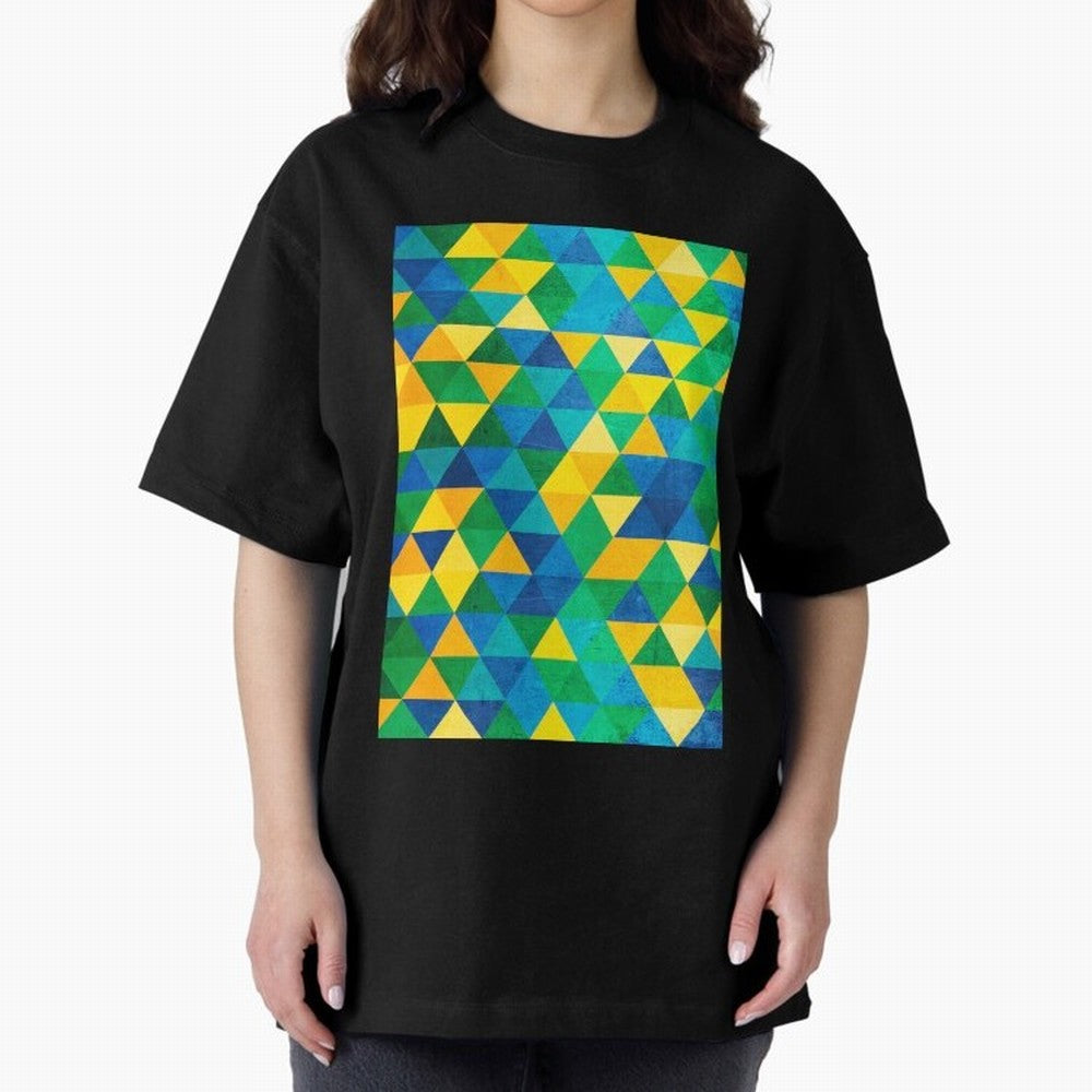 Geometric Brazil colors Classic T-Shirt Discover Match Day Hype around FIFA World Cup 2026, Messi, Portugal, Spain and Germany, Worldwide Fan Energy, Dramatic Goals, Stadium Lights and Championship Celebrations; Ideal for Fans Who Follow Messi,