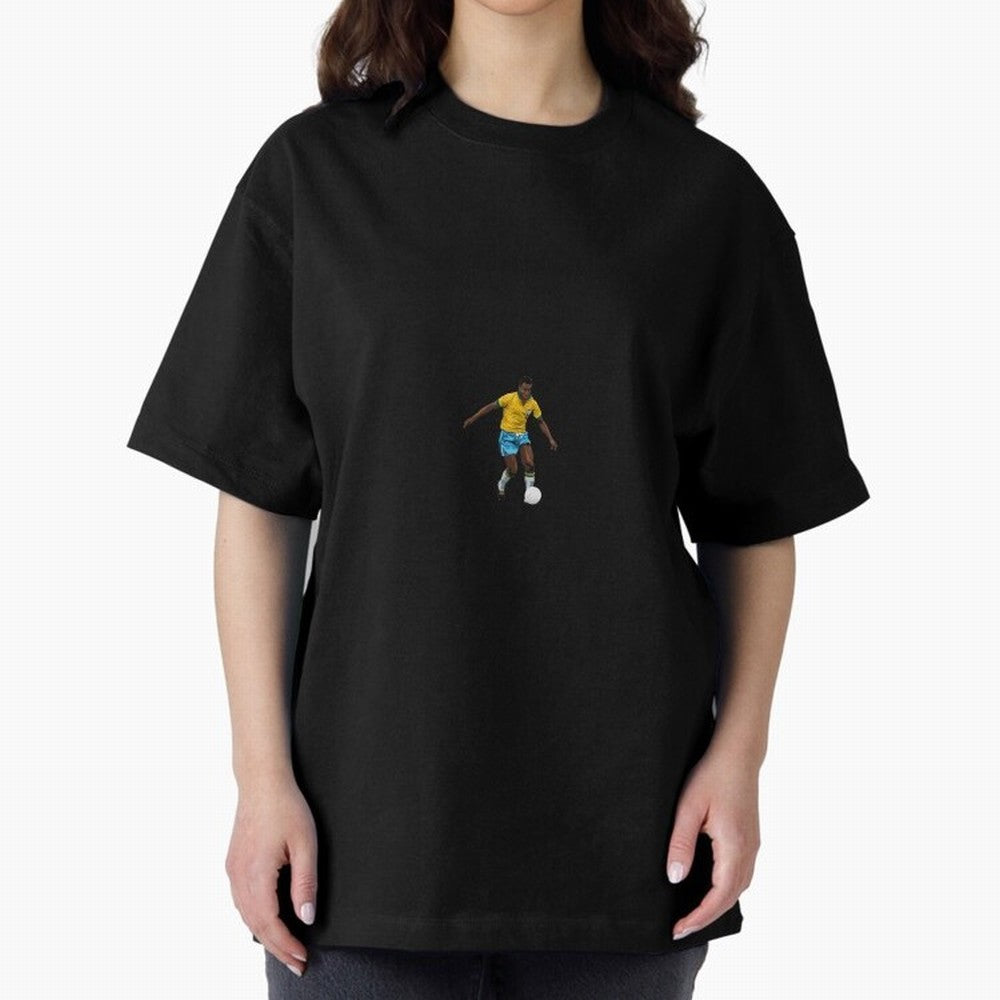 Pele Minimalist Oversized T-Shirt Experience the Global Stage of FIFA World Cup 2026 USA Canada Mexico for Fans of Messi, Neymar and Mbappe and France and Portugal, Bringing Stadium Chants, National Pride, Trophy Dreams and Unforgettable Football