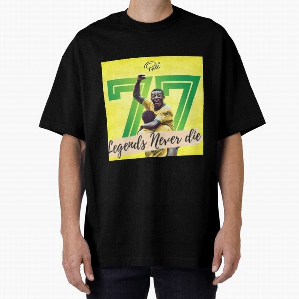 Signed Pele Shirt Classic T-Shirt Honor the Beautiful Game during Global Football Passion for FIFA World Cup 2026, Filled with CR7 and Messi, Brazil, Portugal and Argentina, Championship Spirit, Famous Goals, Roaring Crowds and International