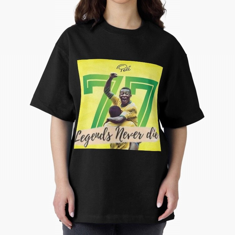 Signed Pele Shirt Classic T-Shirt Honor the Beautiful Game during Global Football Passion for FIFA World Cup 2026, Filled with CR7 and Messi, Brazil, Portugal and Argentina, Championship Spirit, Famous Goals, Roaring Crowds and International