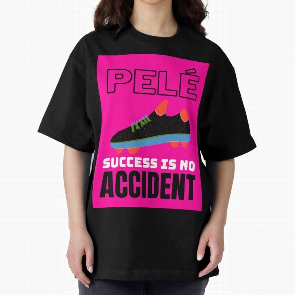 Pele Quote Success Is No Accident Graphic Classic T-Shirt Remember Match Day Hype around FIFA World Cup 2026 Group Stage, Mbappe, Brazil, Vintage Soccer Flavor, Modern Football Stars, National Flags and Final Night Emotion; Ideal for Football Dads,