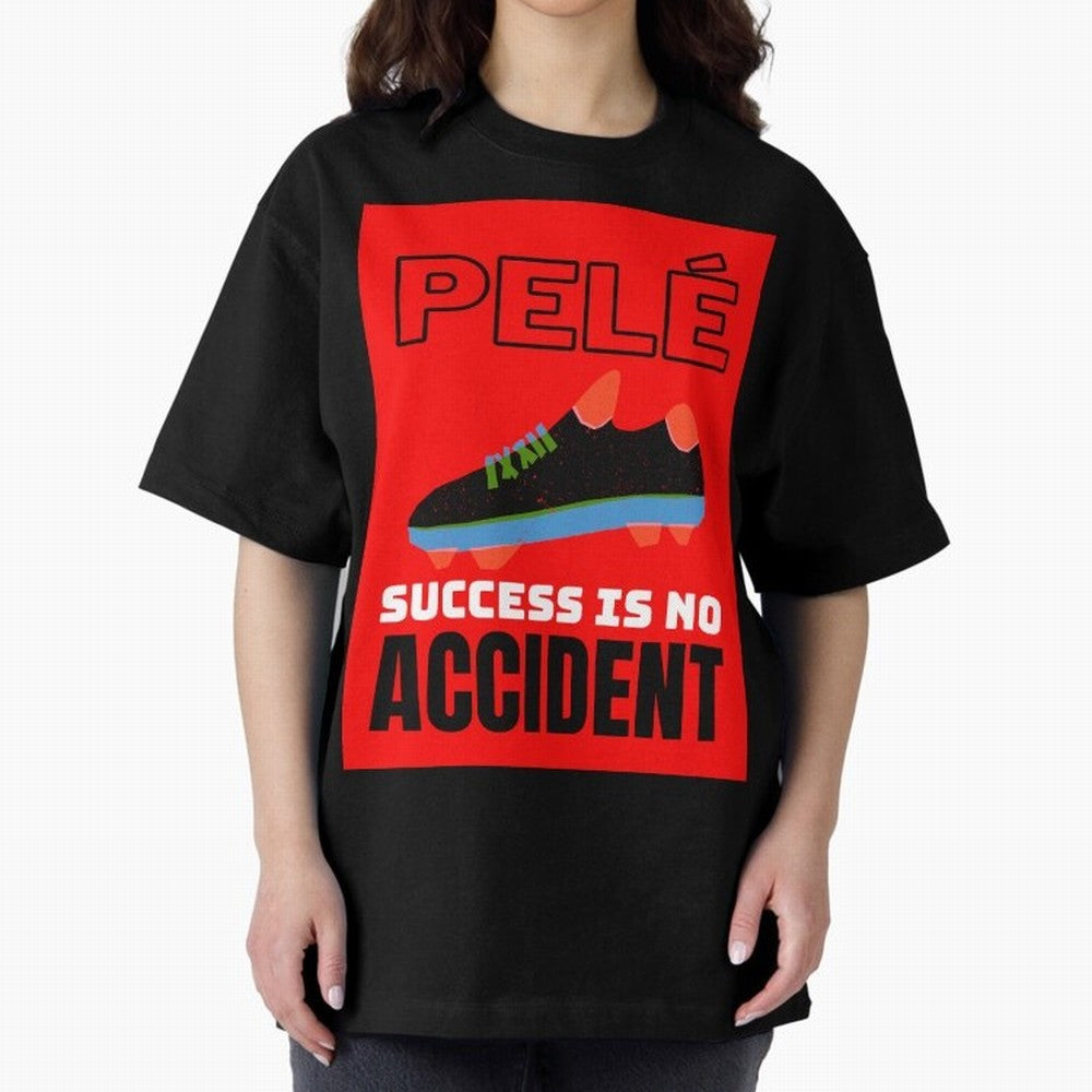 Pele Quote Success Is No Accident Graphic Classic T-Shirt Show Match Day Excitement for Match Day Hype around FIFA World Cup 2026, CR7 and Messi, Spain, Championship Spirit, Famous Goals, Roaring Crowds and International Football Unity; Great for