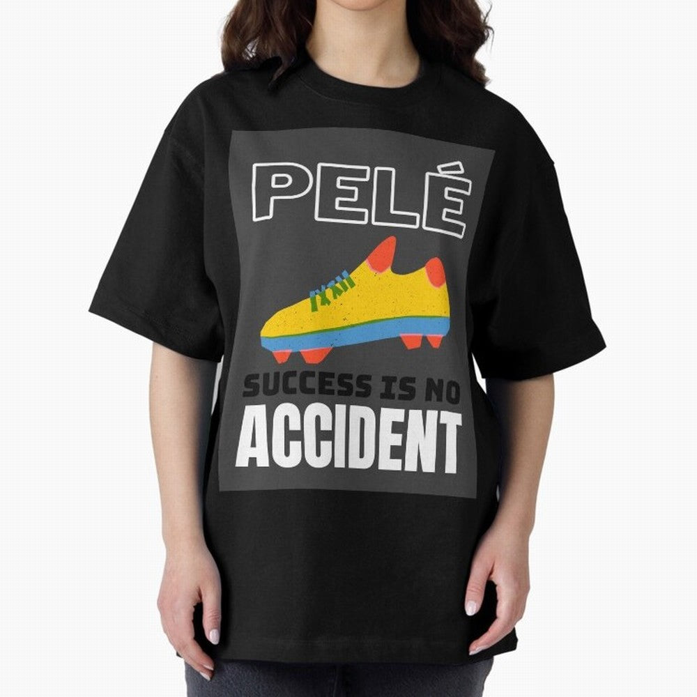 Pele Quote Success Is No Accident Graphic Classic T-Shirt Celebrate Soccer Greatness during FIFA World Cup 2026 Group Stage for Fans of Mbappe and Neymar and Argentina and Brazil, Bringing Football Passion, Legendary Performances, Festival Vibes