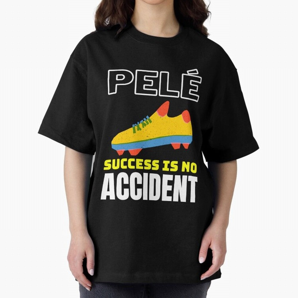 Pele Quote Success Is No Accident Graphic Classic T-Shirt Carry the Dream of Global Football Passion for FIFA World Cup 2026, Built around Messi, CR7 and Mbappe, Brazil, Championship Spirit, Famous Goals, Roaring Crowds and International Football
