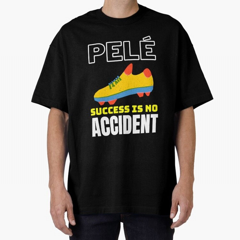 Pele Quote Success Is No Accident Graphic Classic T-Shirt Carry the Dream of Global Football Passion for FIFA World Cup 2026, Built around Messi, CR7 and Mbappe, Brazil, Championship Spirit, Famous Goals, Roaring Crowds and International Football