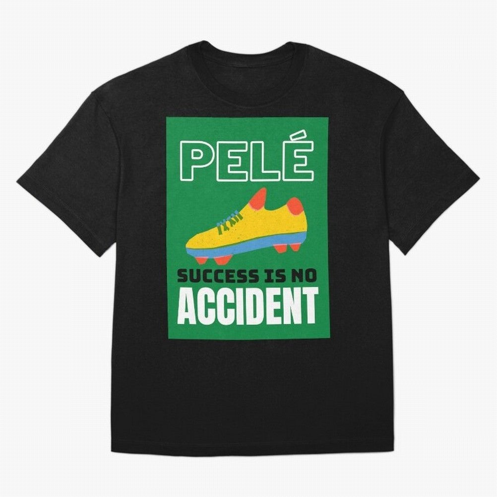Copy of Pele Quote Success Is No Accident Graphic Oversized T-Shirt Celebrate Classic Football Spirit in Global Football Passion for FIFA World Cup 2026 Group Stage, Highlighting Messi, Neymar and Mbappe, Argentina, Vintage Soccer Flavor, Modern