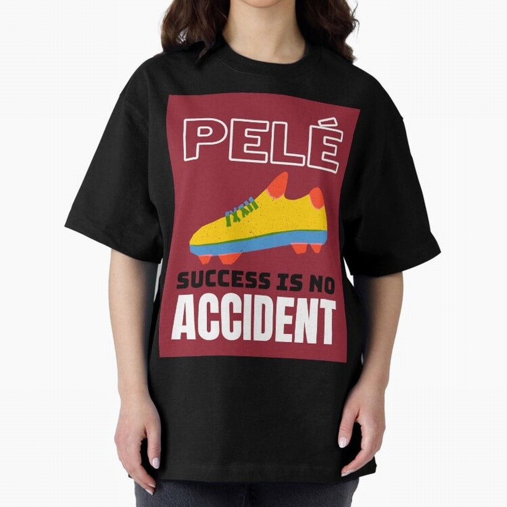 Pele Quote Success Is No Accident Graphic Classic T-Shirt Cheer for FIFA World Cup 2026 Group Stage Highlighting Messi, CR7 and Mbappe, Argentina Energy, Supporter Pride, Iconic Celebrations, Legendary Names and Global Match Day Energy; Made for