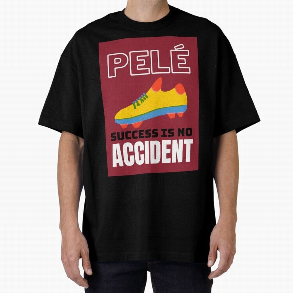 Pele Quote Success Is No Accident Graphic Classic T-Shirt Cheer for FIFA World Cup 2026 Group Stage Highlighting Messi, CR7 and Mbappe, Argentina Energy, Supporter Pride, Iconic Celebrations, Legendary Names and Global Match Day Energy; Made for