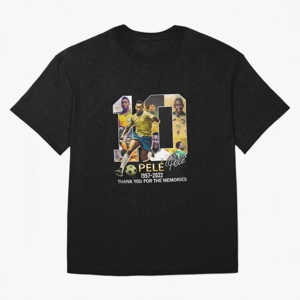 Signed Pele Shirt Oversized T-Shirt Make Your Look Match Match Day Hype around FIFA World Cup 2026 USA Canada Mexico, Haaland, Spain and Netherlands, Supporter Pride, Iconic Celebrations, Legendary Names and Global Match Day Energy; Perfect for
