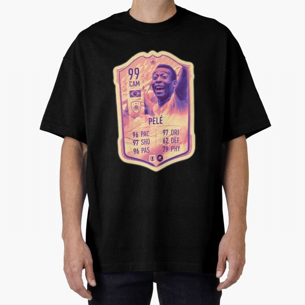 Pele Oversized T-Shirt Celebrate the Next Chapter of FIFA World Cup 2026 Group Stage Connected to Messi, CR7 and Mbappe, Spain and Netherlands Energy, Worldwide Fan Energy, Dramatic Goals, Stadium Lights and Championship Celebrations; Perfect for