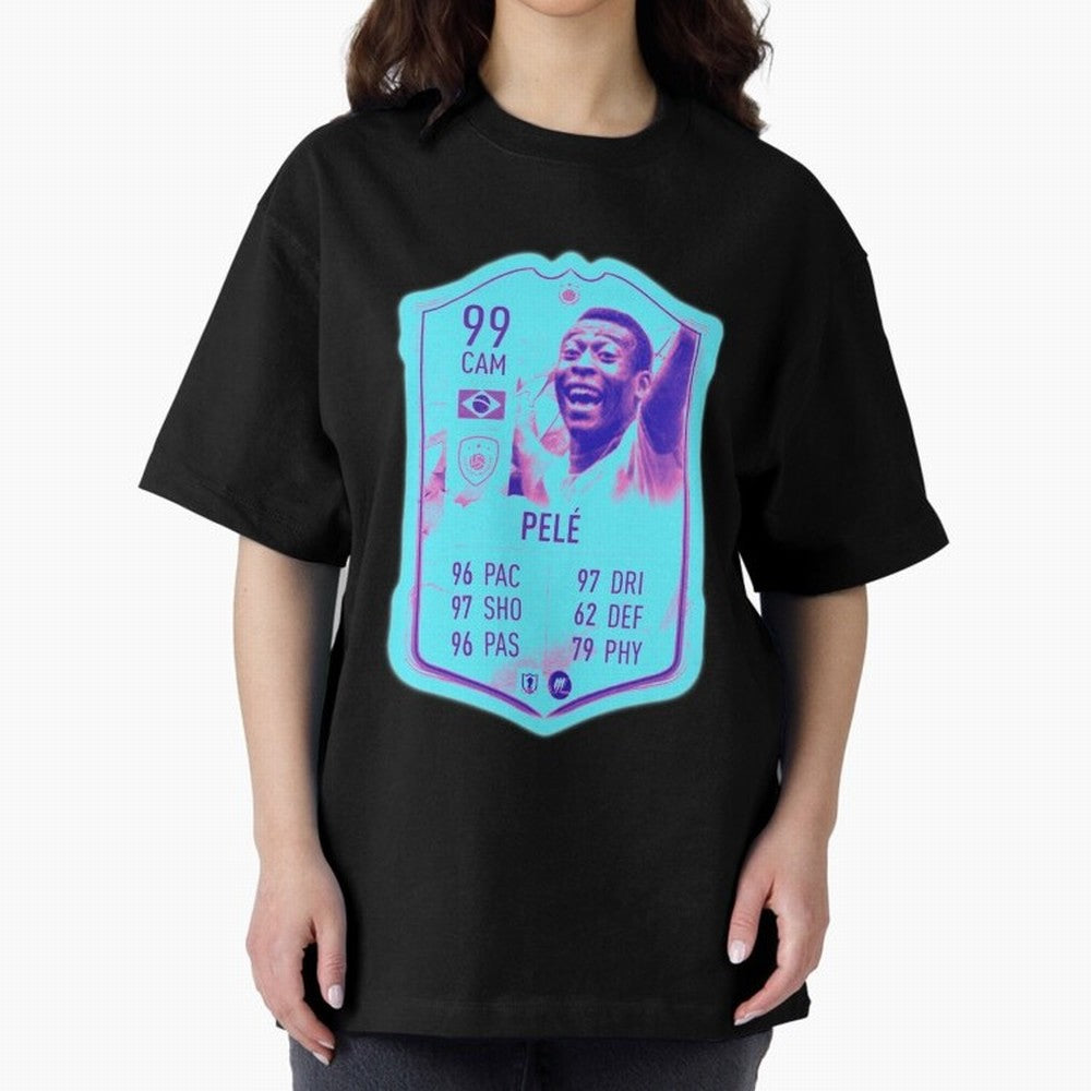 Pele Oversized T-Shirt Mark FIFA World Cup 2026 Spirit, Capturing England, France and Netherlands, Mbappe, Sports Nostalgia, International Competition, Famous Players and Unforgettable Victories; Great for Watch Parties, Sports Bars, Family Nights,