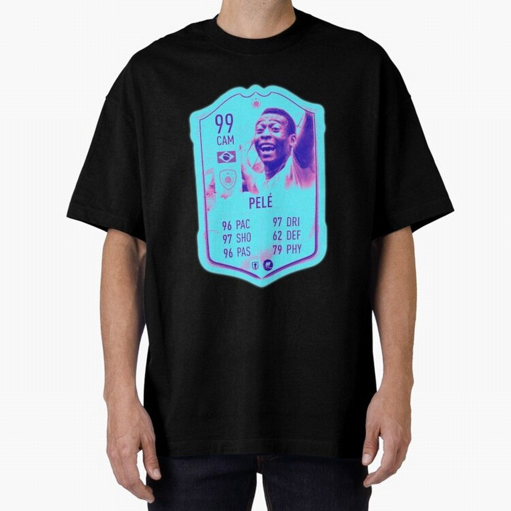 Pele Oversized T-Shirt Mark FIFA World Cup 2026 Spirit, Capturing England, France and Netherlands, Mbappe, Sports Nostalgia, International Competition, Famous Players and Unforgettable Victories; Great for Watch Parties, Sports Bars, Family Nights,