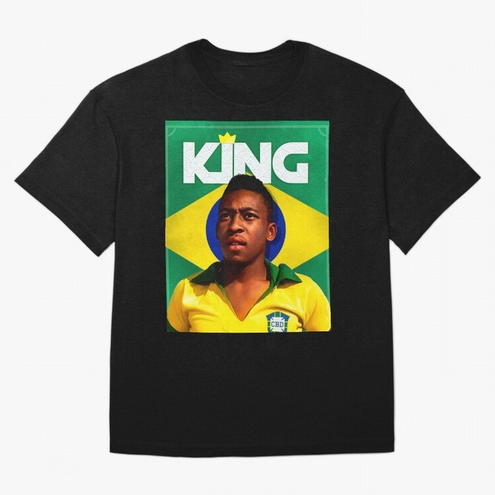 King Pele Oversized T-Shirt Make Game Day About FIFA World Cup 2026 USA Canada Mexico with Cristiano Ronaldo, Netherlands Energy, Game Day Rituals, Football Legends, Country Pride and the Road to the Final; Ideal for Fans Who Follow Messi,