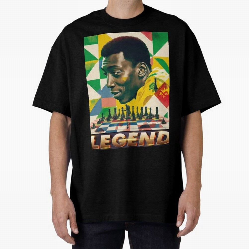 Signed Pele Shirt Oversized T-Shirt Keep the Legacy of FIFA World Cup 2026 USA Canada Mexico Built around CR7 and Messi, Brazil, Portugal and Argentina Energy, Vintage Soccer Flavor, Modern Football Stars, National Flags and Final Night Emotion;