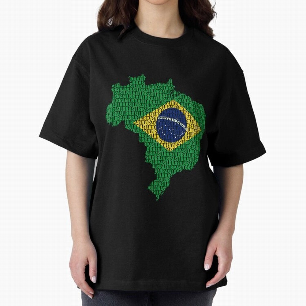 Map of Brazil (Brasil) Classic T-Shirt Follow the Final Road of the FIFA World Cup 2026 Journey through Cristiano Ronaldo Highlights, Brazil, Portugal and Argentina Pride, Stadium Memories, Football Loyalty, International Chants and Championship