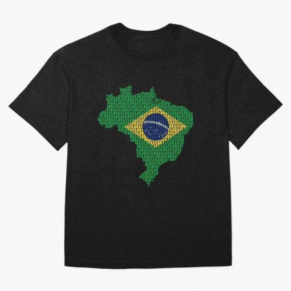 Map of Brazil (Brasil) Classic T-Shirt Follow the Final Road of the FIFA World Cup 2026 Journey through Cristiano Ronaldo Highlights, Brazil, Portugal and Argentina Pride, Stadium Memories, Football Loyalty, International Chants and Championship