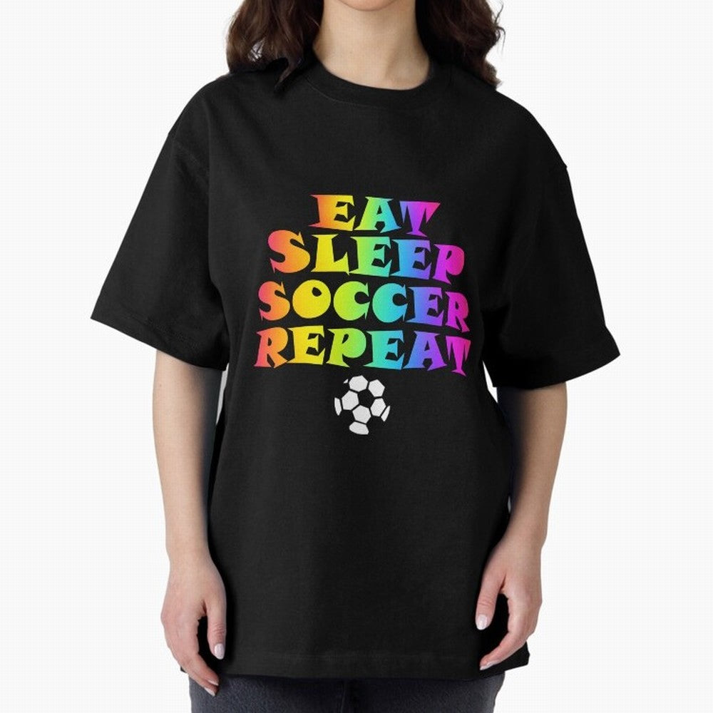 Eat Sleep Soccer Repeat - Football Active T-Shirt Join the Countdown to FIFA World Cup 2026 Group Stage for Fans of Messi, Neymar and Mbappe and Brazil, Bringing Football History, Final Match Energy, Crowd Noise and Once in a Lifetime Moments;