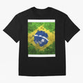 Brasilian Flag Face Mask Graphic T-Shirt Show Passion for the Stars of FIFA World Cup 2026 Group Stage Spirit, Driven by Brazil, Portugal and Argentina, Neymar, Haaland and Cristiano Ronaldo, Worldwide Fan Energy, Dramatic Goals, Stadium Lights and