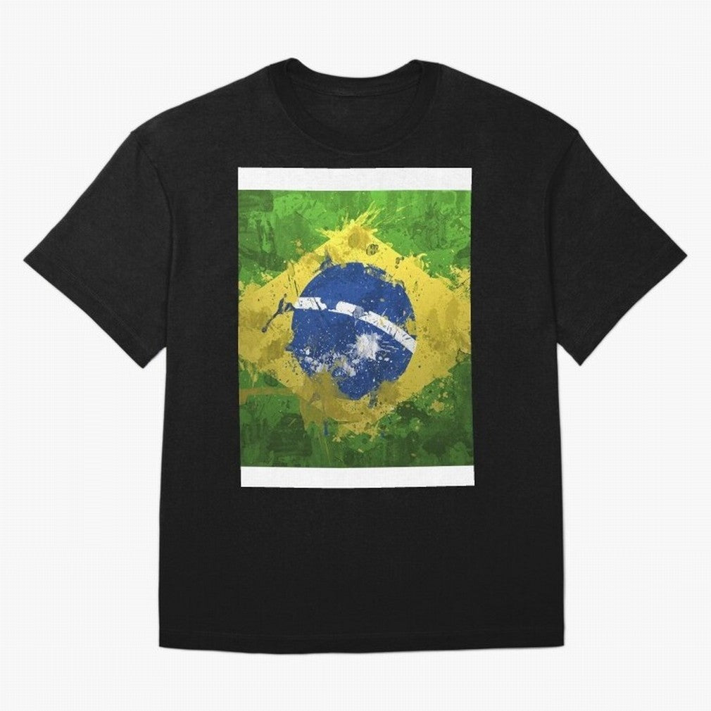 Brasilian Flag Face Mask Graphic T-Shirt Show Passion for the Stars of FIFA World Cup 2026 Group Stage Spirit, Driven by Brazil, Portugal and Argentina, Neymar, Haaland and Cristiano Ronaldo, Worldwide Fan Energy, Dramatic Goals, Stadium Lights and