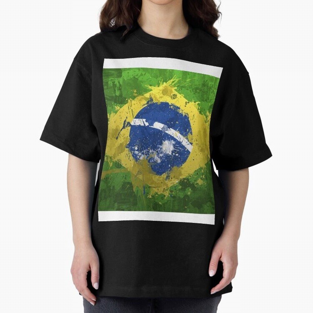 Brasilian Flag Face Mask Graphic T-Shirt Show Passion for the Stars of FIFA World Cup 2026 Group Stage Spirit, Driven by Brazil, Portugal and Argentina, Neymar, Haaland and Cristiano Ronaldo, Worldwide Fan Energy, Dramatic Goals, Stadium Lights and