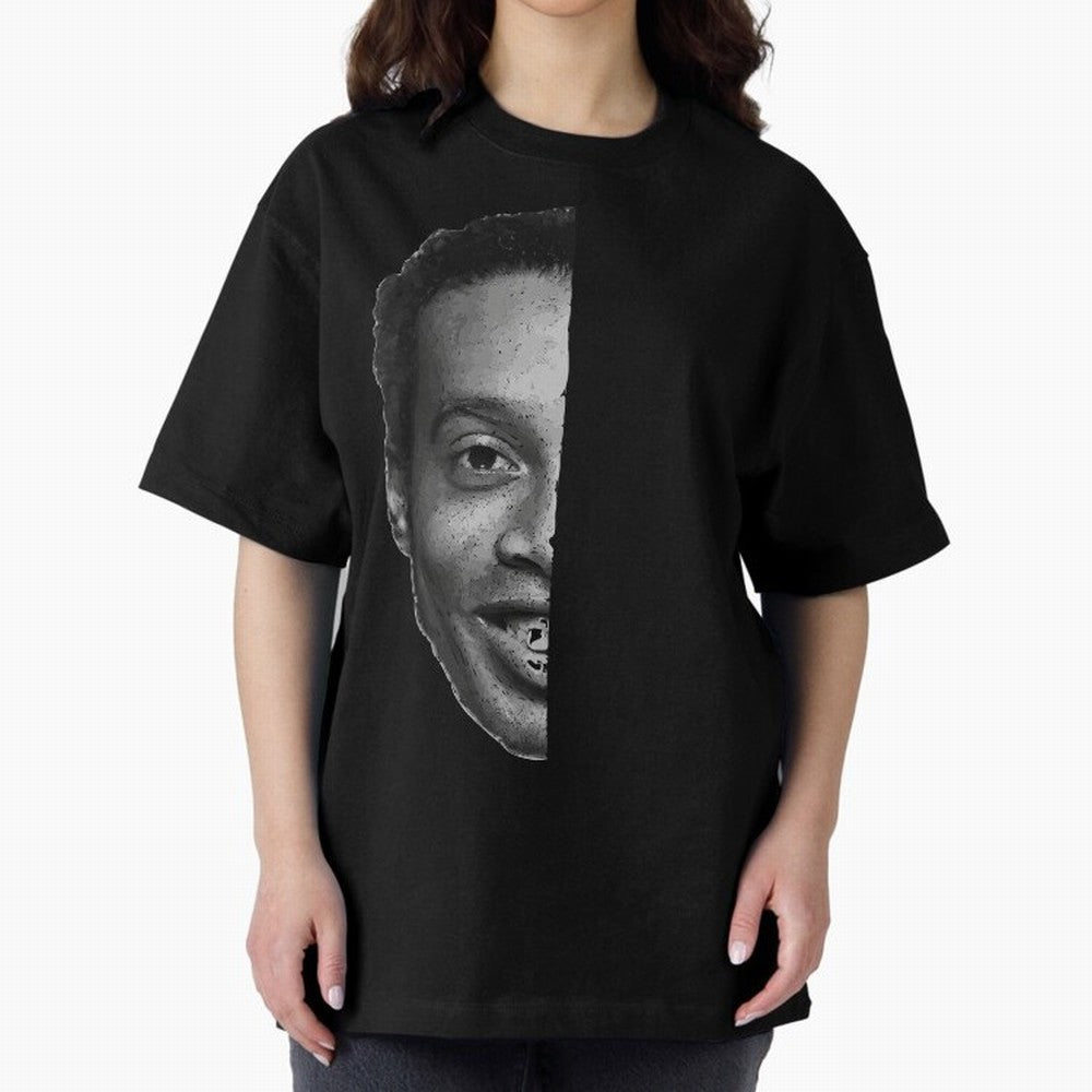 ''Football is about joy.'' Sticker - Ronaldinho Premium T-Shirt Create FIFA World Cup 2026 Group Stage Spirit, Inspired by Portugal, Spain and Germany, Mbappe and Neymar, Sports Nostalgia, International Competition, Famous Players and Unforgettable