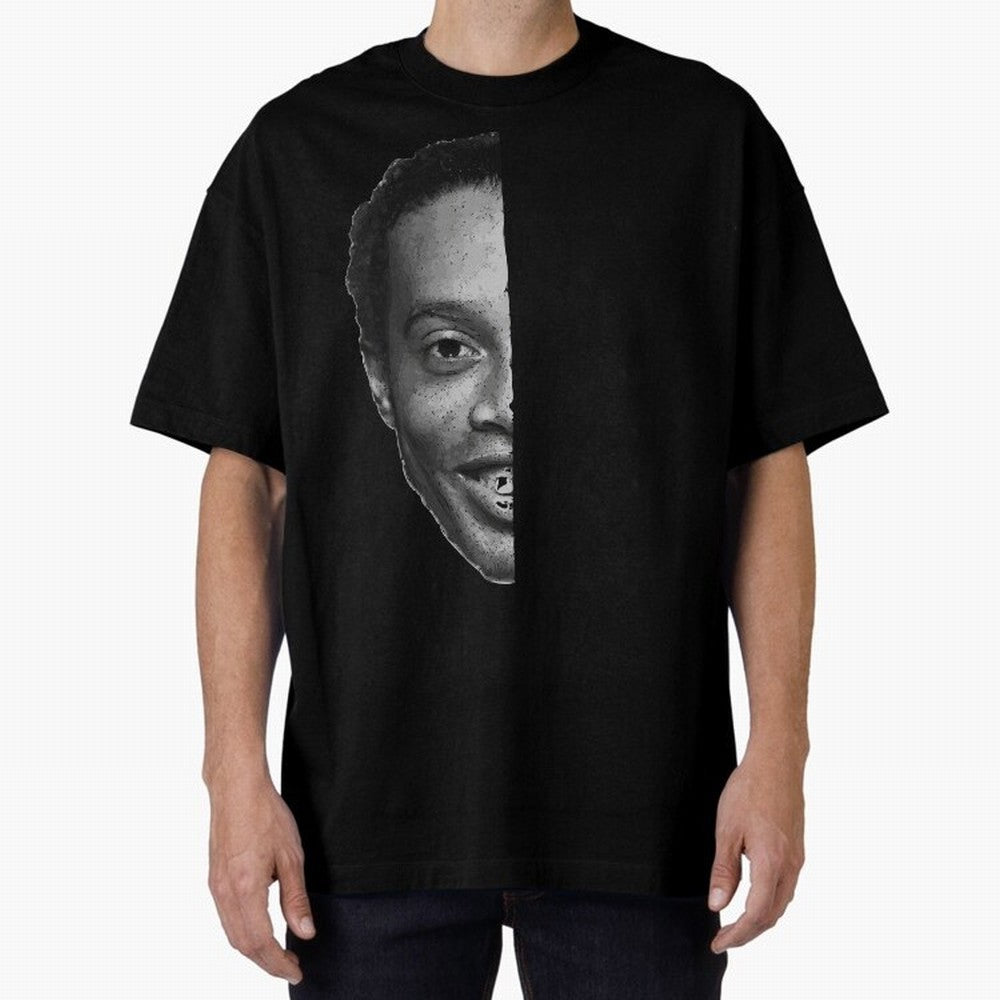 ''Football is about joy.'' Sticker - Ronaldinho Premium T-Shirt Create FIFA World Cup 2026 Group Stage Spirit, Inspired by Portugal, Spain and Germany, Mbappe and Neymar, Sports Nostalgia, International Competition, Famous Players and Unforgettable