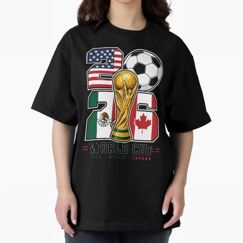 2026 Soccer World Cup Football Design Classic T-Shirt Follow FIFA World Cup 2026 USA Canada Mexico Connected to Messi, Spain Energy, Vintage Soccer Flavor, Modern Football Stars, National Flags and Final Night Emotion; Created for Match Day
