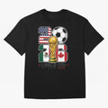 2026 Soccer World Cup Football Design Classic T-Shirt Follow FIFA World Cup 2026 USA Canada Mexico Connected to Messi, Spain Energy, Vintage Soccer Flavor, Modern Football Stars, National Flags and Final Night Emotion; Created for Match Day